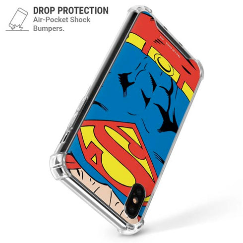 DC Comics Superman Vintage Chest iPhone XS Max Clear Case